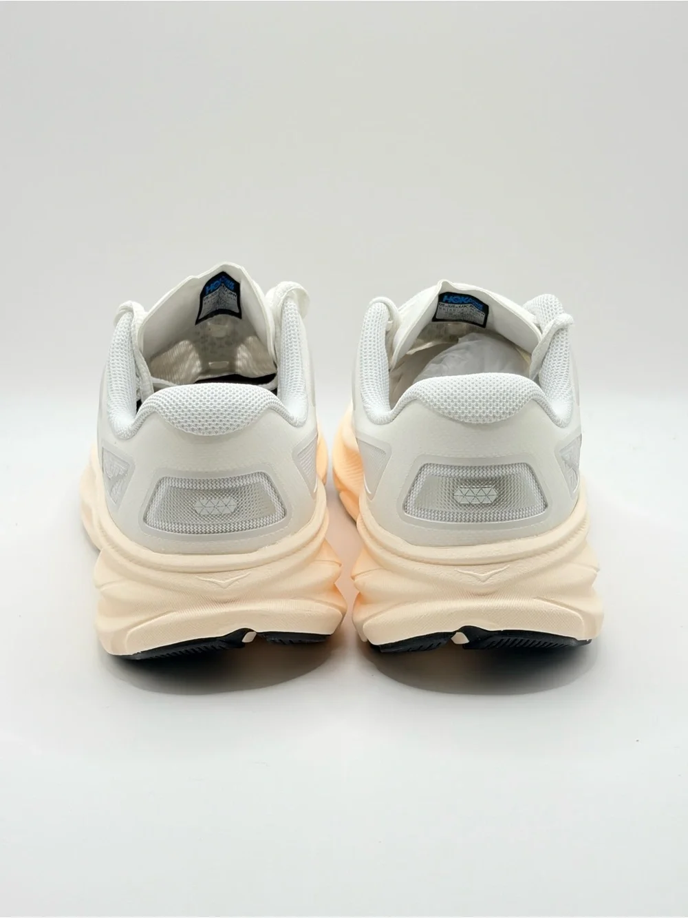 Hoka One One Clifton One 9 Lightweight Women's White and Cream Running Sneakers